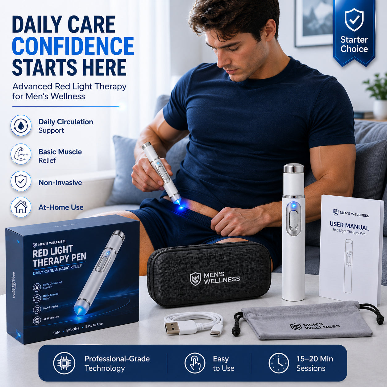 Ultrasonic Shock Wave Therapy Massager