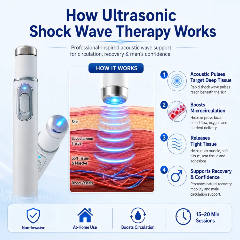 Ultrasonic Shock Wave Therapy Massager