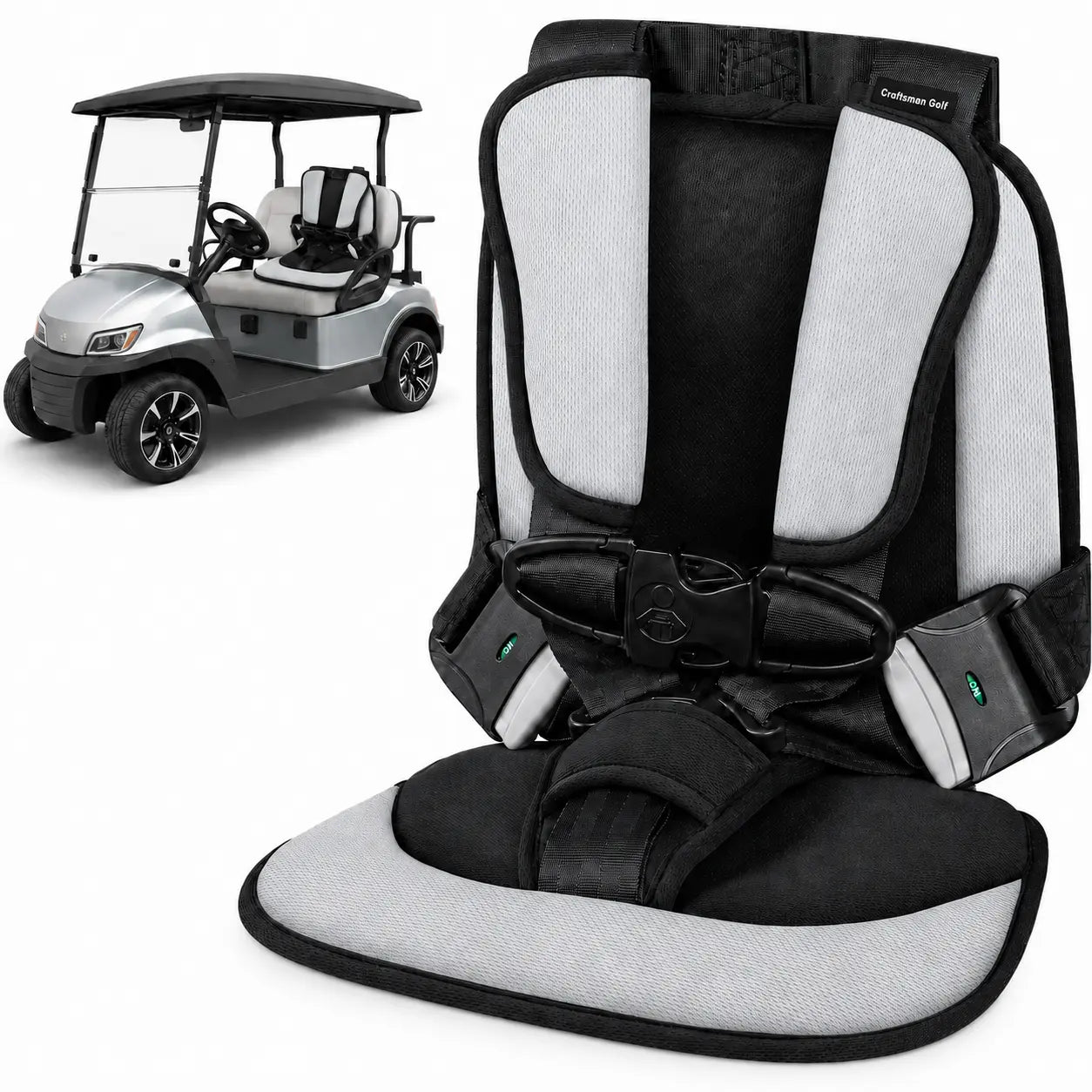 Kids Golf Cart Safety Seat with 5-Point Harness