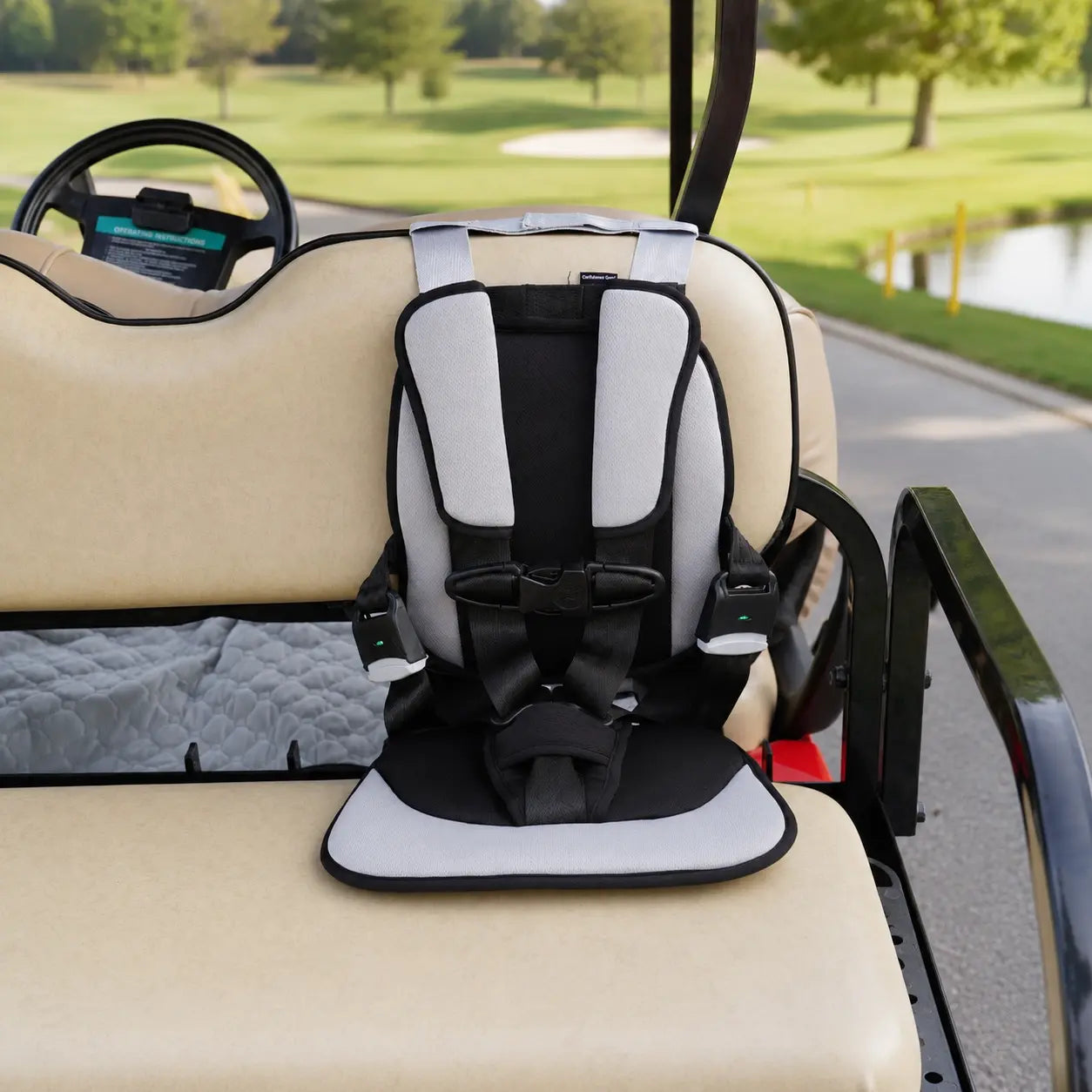 Kids Golf Cart Safety Seat with 5-Point Harness