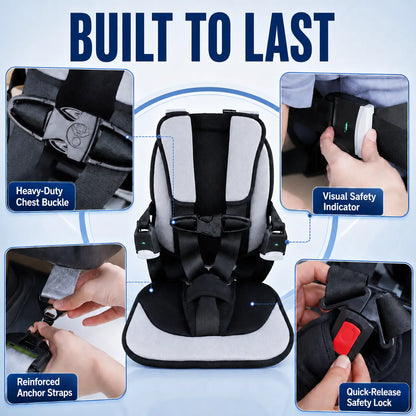 Kids Golf Cart Safety Seat with 5-Point Harness