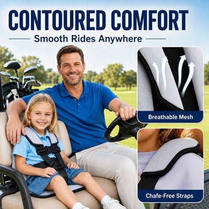 Kids Golf Cart Safety Seat with 5-Point Harness